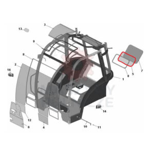 Szyba tylna mała niska Ursus H