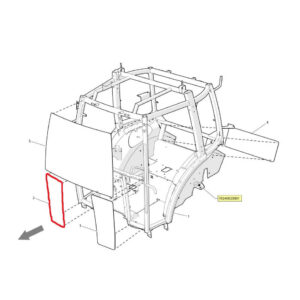Szyba przednia dolna prawa Basak