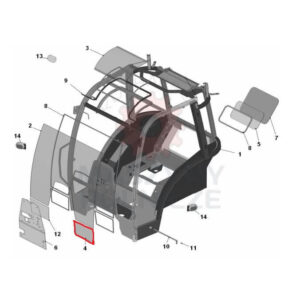Szyba przednia mała lewa Ursus H