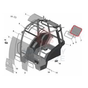Szyba tylna mała wysoka Ursus H